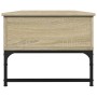 Mesa de centro madera ingeniería metal roble Sonoma 100x50x40cm