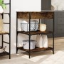 Carrito de cocina madera ingeniería roble ahumado 60x48x89,5 cm