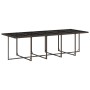 Set comedor de jardín y cojines 15 pzas ratán sintético marrón