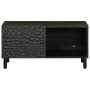 Mesa de centro madera maciza de mango negra 80x50x40 cm
