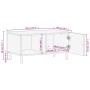 Mesa de centro madera maciza de mango negra 80x50x40 cm