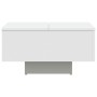 Mesa de centro madera contrachapada blanco 60x60x31,5 cm