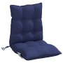 Cojines de silla de respaldo bajo 2 uds tela azul marino