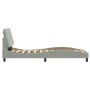 Estructura cama con luces LED terciopelo gris claro 80x200 cm