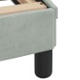 Estructura cama con luces LED terciopelo gris claro 80x200 cm