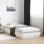 Estructura de cama madera de ingeniería blanca 100x200 cm