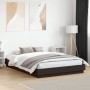 Estructura de cama con luces LED negro 160x200 cm