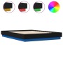 Estructura de cama con luces LED negro 160x200 cm