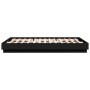 Estructura de cama con luces LED negro 160x200 cm