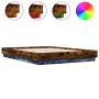 Estructura de cama con luces LED roble ahumado 120x200 cm