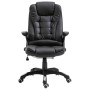 Silla de oficina de cuero sintético negra
