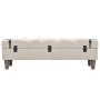 Banco de almacenamiento madera maciza y acero 111x34x37 cm