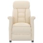 Sillón de masaje eléctrico tela de microfibra beige