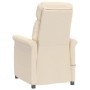 Sillón de masaje eléctrico tela de microfibra beige