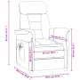 Sillón de masaje eléctrico tela de microfibra beige