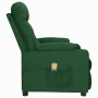Sillón de masaje elevable tela verde oscuro