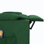 Sillón de masaje elevable tela verde oscuro