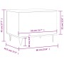 Mesa de centro madera contrachapada blanco 60x44,5x45 cm