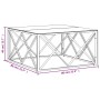 Mesa de centro de acero inoxidable y vidrio dorada 80x80x40 cm