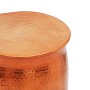 Taburete/mesita de centro de aluminio martillado color cobre