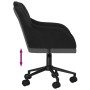 Silla de oficina giratoria de terciopelo negro