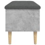 Banco almacenaje madera ingeniería gris hormigón 102x42x46 cm