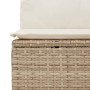 Set de sofás de jardín y cojines 14 pzas ratán sintético beige