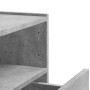 Mesita de noche de pared 2 uds color gris hormigón 45x30x35 cm