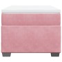 Cama box spring con colchón terciopelo rosa 100x200 cm