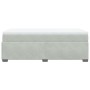 Cama box spring con colchón terciopelo gris claro 100x200 cm