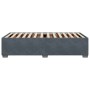 Estructura de cama sin colchón terciopelo gris oscuro 80x200 cm