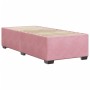 Estructura de cama sin colchón terciopelo rosa 90x190 cm