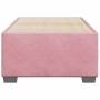 Estructura de cama sin colchón terciopelo rosa 90x190 cm