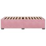 Estructura de cama sin colchón terciopelo rosa 90x190 cm