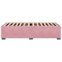 Estructura de cama sin colchón terciopelo rosa 90x200 cm