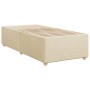 Estructura de cama sin colchón tela crema 80x200 cm