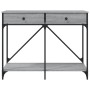 Mesa consola madera de ingeniería gris Sonoma 100x39x78,5 cm