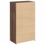 Aparador alto madera de ingeniería marrón roble 70x41x124 cm
