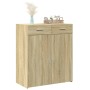 Aparador de madera contrachapada roble Sonoma 80x42,5x93 cm