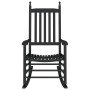 Mecedora con asiento curvo madera maciza de álamo negro