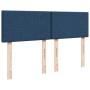 Cama box spring con colchón tela azul 140x190 cm