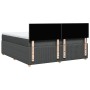Cama box spring con colchón tela gris oscuro 180x200 cm