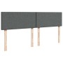 Cama box spring con colchón tela gris oscuro 180x200 cm