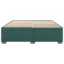 Estructura cama sin colchón terciopelo verde oscuro 180x200 cm