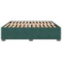 Estructura cama sin colchón terciopelo verde oscuro 180x200 cm