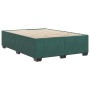 Estructura cama sin colchón terciopelo verde oscuro 160x200 cm