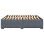 Estructura de cama sin colchón terciopelo gris oscuro 180x200cm