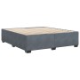Estructura de cama sin colchón terciopelo gris oscuro 180x200cm