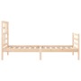 Estructura de cama con cabecero madera maciza 100x200 cm