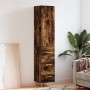 Aparador de madera contrachapada roble ahumado 34,5x34x180 cm